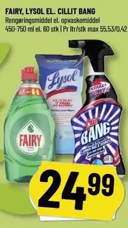Løvbjerg FAIRY, LYSOL EL. CILLIT BANG tilbud