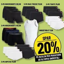 Løvbjerg SPAE 20% PÅ REOLEN MED MARATHON OG OLYMPIA UNDERTØJ tilbud