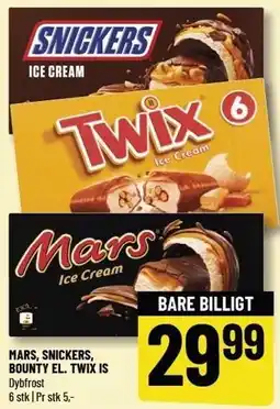 Løvbjerg MARS, SNICKERS, BOUNTY EL. TWIX IS tilbud