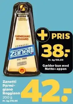 Netto Zanetti Parmigiano Reggiano tilbud