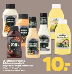 Netto Chestfords dressing, Salarmesteren light mayonnaise eller remoulade tilbud