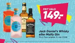 Bilka Jack Daniel's Whisky eller Malfy Gin tilbud