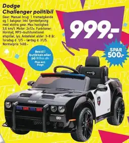 Bilka Dodge Challenger Politibil tilbud
