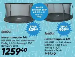 Bilka Spinout Havetrampolin 366 eller 426 tilbud