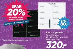 Bilka SPAR 20% på spejle, galleri, vægure og tavler tilbud
