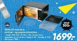 Bilka Wilfa 3i1 med bl.a. airfryer- og popcornfunktion tilbud