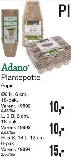 Harald Nyborg Adano Plantepotte tilbud