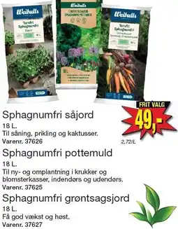 Harald Nyborg Sphagnumfri såjord, pottemuld eller grøntsagsjord tilbud