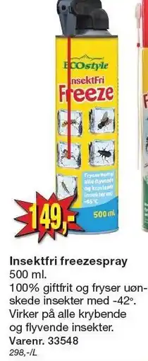 Harald Nyborg Insektfri freezespray tilbud