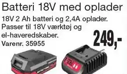 Harald Nyborg Batteri 18V med oplader tilbud