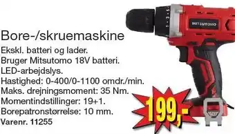 Harald Nyborg MITSUTOMO Bore-/skruemaskine tilbud