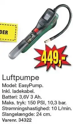 Harald Nyborg BOSCH Luftpumpe tilbud