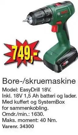 Harald Nyborg BOSCH Bore-/skruemaskine tilbud
