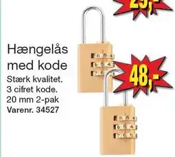 Harald Nyborg ROCKFORT Hængelås med kode tilbud