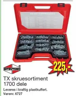 Harald Nyborg MITSUTOMO TX skruesortiment 1700 dele tilbud