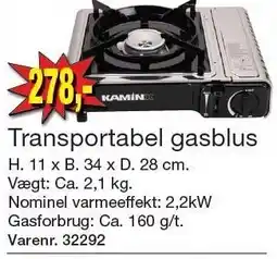 Harald Nyborg Transportabel gasblus tilbud