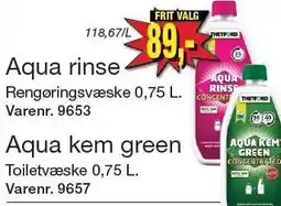 Harald Nyborg Aqua rinse eller Aqua kem green tilbud