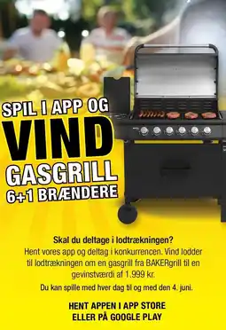 Harald Nyborg SPIL I APP OG VIND GASGRILL 6+1 BRÆNDERE tilbud