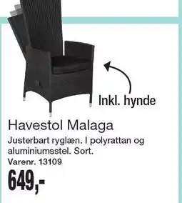 Harald Nyborg Havestol Malaga tilbud