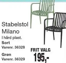 Harald Nyborg Stabelstol Milano tilbud