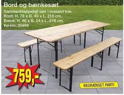 Harald Nyborg Bord og bænkesæt tilbud
