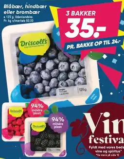 Bilka Blåbær, hindbær eller brombær - 3 BAKKER tilbud