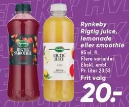 Bilka Rynkeby Rigtig juice, lemonade eller smootie tilbud