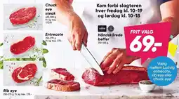 Bilka Chuck eye steak, Entrecote eller Rib eye tilbud