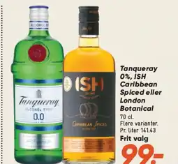 Bilka Tanqueray 0%, ISH Spiced eller London Botanical tilbud