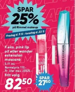 Bilka SPAR 25% på RImmel makeup tilbud