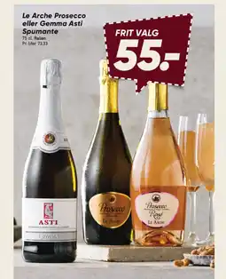 Bilka Le Arche Prosecco eller Gemma Asti Spumante tilbud
