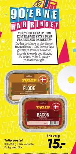 Bilka Tulip postej tilbud