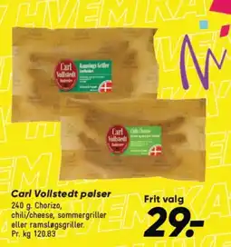 Bilka Carl Vollstedt pølser tilbud
