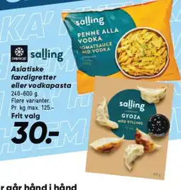 Bilka Asiatiske færdigretter eller vodkapasta tilbud