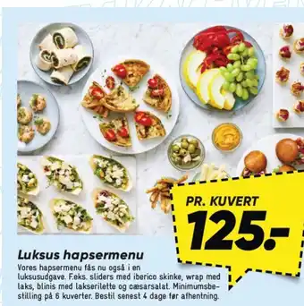 Bilka Luksus hapsermenu tilbud