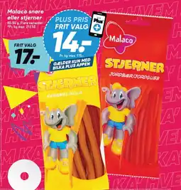 Bilka Malaco snøre eller stjerner tilbud