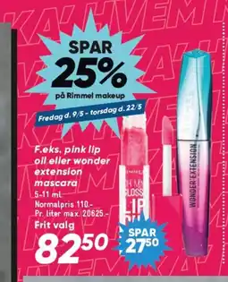 Bilka F.eks. pink lip oil eller wonder extension mascara tilbud