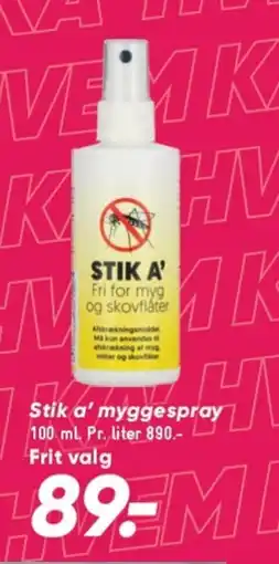 Bilka Stik a' myggespray tilbud