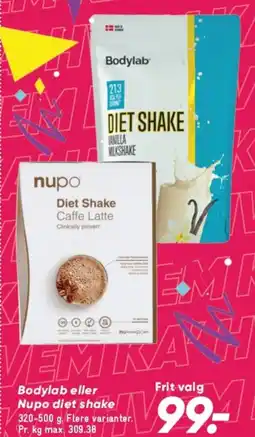 Bilka Bodylab eller Nupo diet shake tilbud