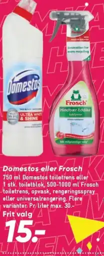 Bilka Domestos eller Frosch tilbud
