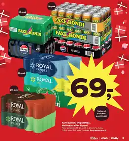 SuperBrugsen Faxe Kondi, Pepsi Max, Heineken eller Royal tilbud