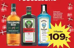 SuperBrugsen Tullamore Dew Whiskey, Jägermeister eller Bombay Sapphire Gin tilbud