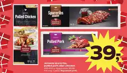SuperBrugsen Jensens spareribs, pulled pork eller chicken tilbud
