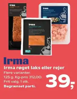 SuperBrugsen Irma Irma røget laks eller rejer tilbud