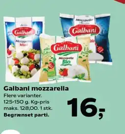SuperBrugsen Galbani mozzarella Flere varianter. tilbud