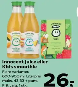 SuperBrugsen Innocent juice eller Kids smoothie Flere varianter. tilbud