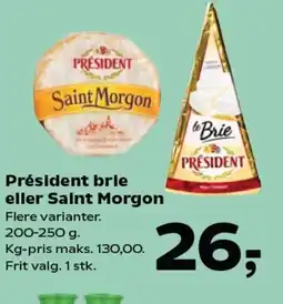 SuperBrugsen Président brie eller Saint Morgon tilbud
