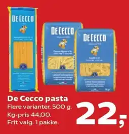 SuperBrugsen De Cecco pasta Flere varianter. tilbud