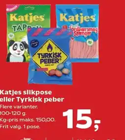 SuperBrugsen Katjes slikpose eller Tyrkisk peber Flere varianter. tilbud