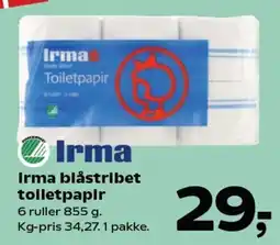 SuperBrugsen Irma blåstribet toiletpapir tilbud